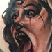 Tattoos - traditional screaming girl with blood tattoo, Gary Dunn Art Junkies Tattoo - 84181